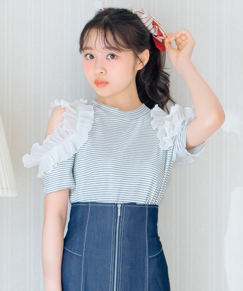 WILLSELECTION（ウィルセレクション）の「バックリボンプリーツフリルカットソー（Tシャツ/カットソー・レディース・ホワイト系その他/オフホワイト/ブラック・FREE）」の20枚目の写真