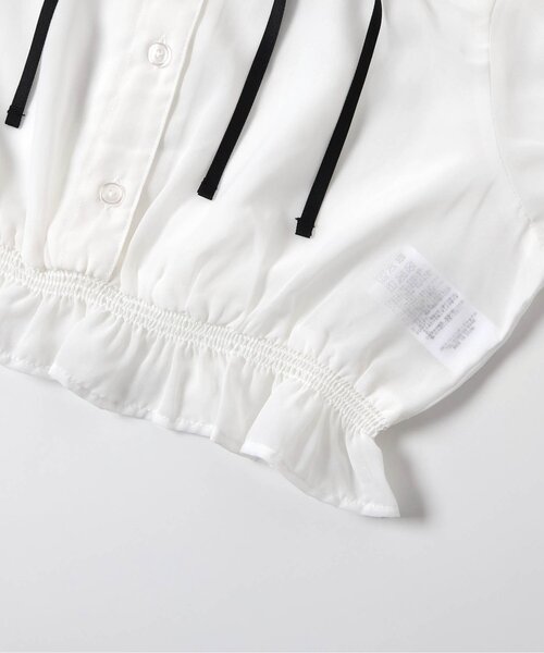 algy（アルジー）の「シアーりぼんブラウス（シャツ/ブラウス・キッズ・オフホワイト/ブラック・XX-SMALL/X-SMALL/MEDIUM/SMALL）」の11枚目の写真