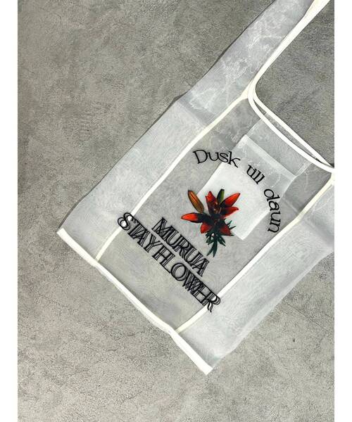 MURUA（ムルーア）の「【MURUA×STAYFLOWER】フラワーデザイントートBAG（ハンドバッグ・レディース・アイボリー・FREE）」の4枚目の写真