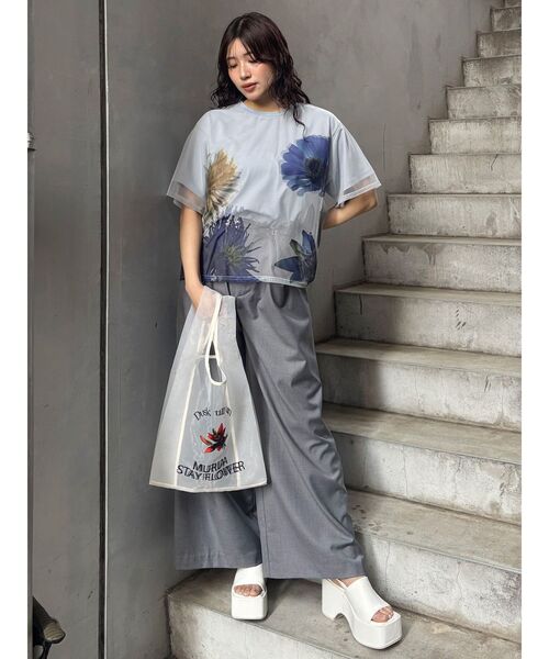 MURUA（ムルーア）の「【MURUA×STAYFLOWER】フラワーデザイントートBAG（ハンドバッグ・レディース・アイボリー・FREE）」の9枚目の写真