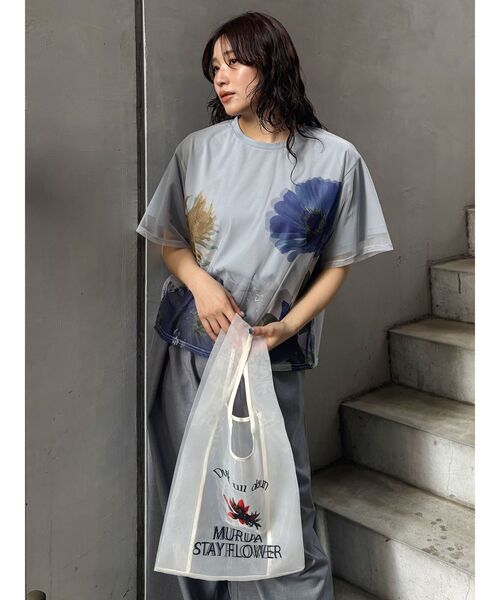 MURUA（ムルーア）の「【MURUA×STAYFLOWER】フラワーデザイントートBAG（ハンドバッグ・レディース・アイボリー・FREE）」の10枚目の写真
