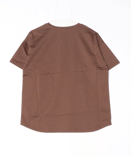 BRODIAEA(ブローディア)の「BRODIAEA 歯ブラシ加工サークルロゴ半袖Tシャツ(Tシャツ/カットソー・レディース・ブラウン/グリーン/パープル/ブラック・40)」の9枚目の写真
