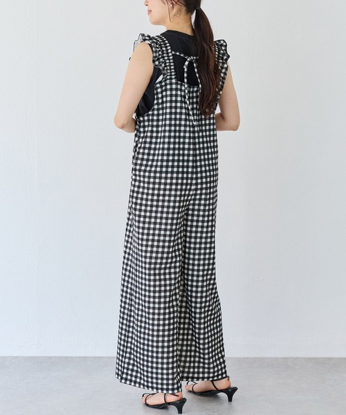 ショルダーフリルオールインワン（サロペット/オーバーオール