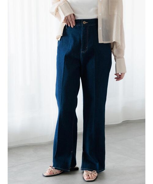 Te chichi TERRASSE（テチチテラス）の「フレアデニムパンツ《2025summer catalog item》（その他パンツ・レディース・サックスブルー/ブルー・L/M）」の2枚目の写真