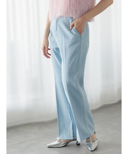 Te chichi TERRASSE（テチチテラス）の「フレアデニムパンツ《2025summer catalog item》（その他パンツ・レディース・サックスブルー/ブルー・L/M）」の7枚目の写真
