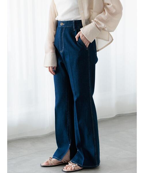 Te chichi TERRASSE（テチチテラス）の「フレアデニムパンツ《2025summer catalog item》（その他パンツ・レディース・サックスブルー/ブルー・L/M）」の12枚目の写真