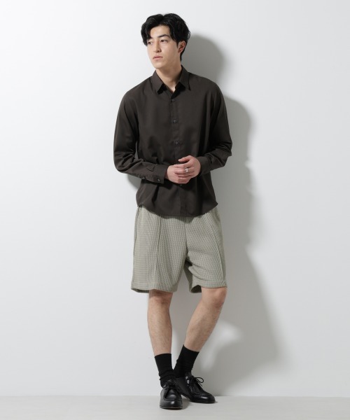 NANO universe(ナノユニバース)の「ジャガードニットソーショートパンツ(セットアップ可)(その他パンツ・メンズ・ブラック/ネイビー/カーキ/グレー系その他4・S/M/L)」の6枚目の写真