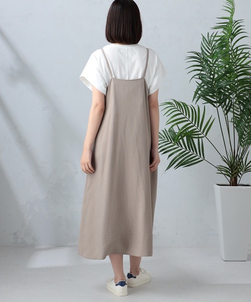 GALLORIA（ギャローリア）の「ドビーキャミワンピース（ワンピース・レディース・ライトグレー/ネイビー/ベージュ・LL/L/M/S）」の9枚目の写真