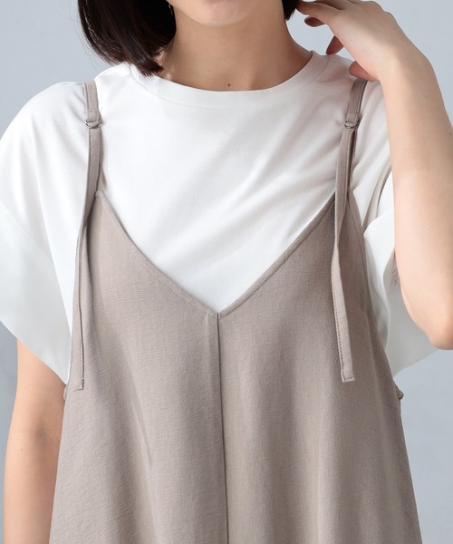 GALLORIA（ギャローリア）の「ドビーキャミワンピース（ワンピース・レディース・ライトグレー/ネイビー/ベージュ・LL/L/M/S）」の10枚目の写真