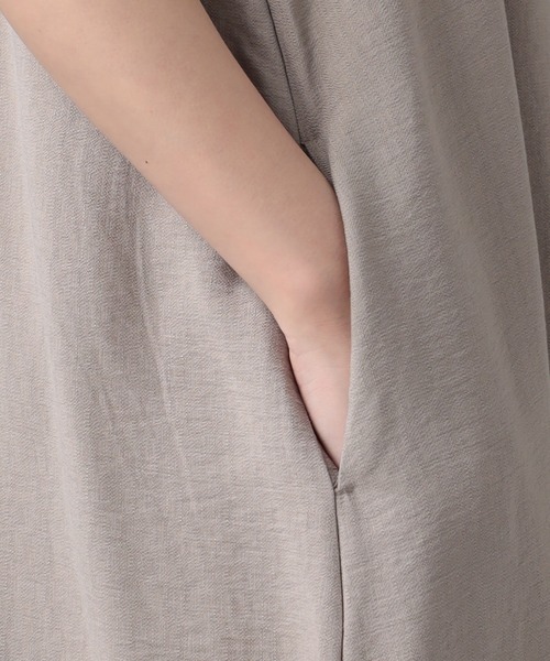 GALLORIA（ギャローリア）の「ドビーキャミワンピース（ワンピース・レディース・ライトグレー/ネイビー/ベージュ・LL/L/M/S）」の11枚目の写真