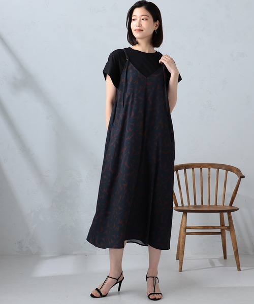 GALLORIA（ギャローリア）の「ドビーキャミワンピース（ワンピース・レディース・ライトグレー/ネイビー/ベージュ・LL/L/M/S）」の15枚目の写真