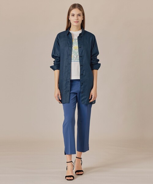 MACKINTOSH LONDON（マッキントッシュ ロンドン）の「【WEB・一部店舗限定】ラミーツイルカラーシャツ（シャツ/ブラウス・レディース・オフホワイト/ネイビー・40/38）」の11枚目の写真