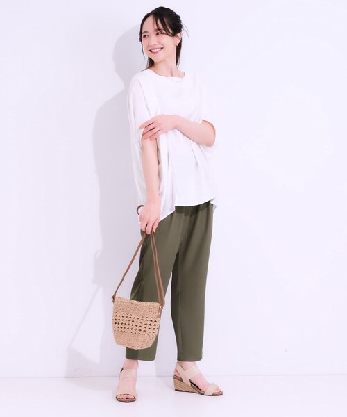 SHOO・LA・RUE（シューラルー）の「雑材ミニショルダーバッグ（ショルダーバッグ・レディース・アイボリー/キャメル/ダークブラウン・00）」の8枚目の写真