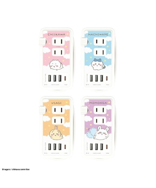 A BAG OF CHIPS（アバッグオブチップス）の「ちいかわ USB/USB Type-C付ACタップ（スマホグッズ・レディース・パープル/イエロー/ブルー/ピンク・ONE SIZE）」の12枚目の写真