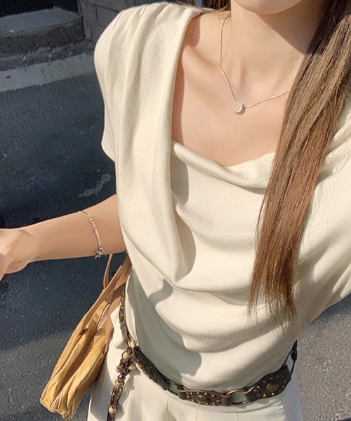 ReRe(リリ)の「アシンメトリー風カットソー(Tシャツ/カットソー・レディース・ライトイエロー/ライトブルー/ピンク/ベージュ・MEDIUM)」の19枚目の写真