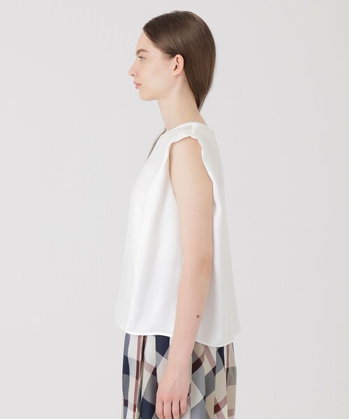 BLUE LABEL CRESTBRIDGE（ブルーレーベルクレストブリッジ）の「シアートップス（シャツ/ブラウス・レディース・イエロー/ブルー/オフホワイト・36/38）」の5枚目の写真