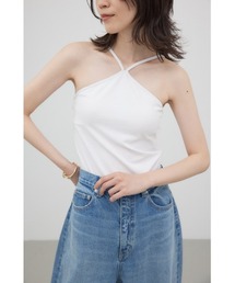カップ付きホルターキャミソール