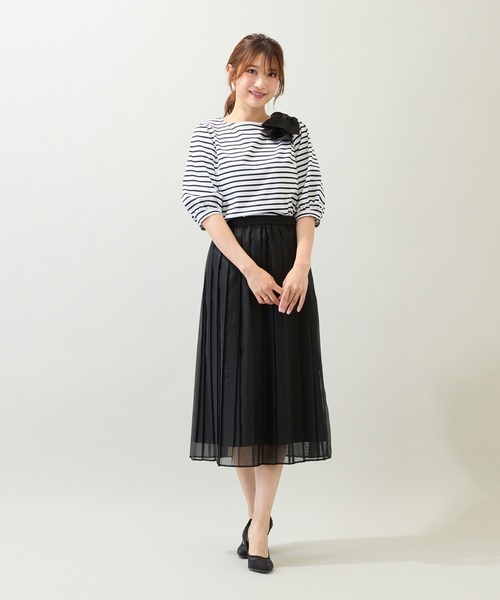 Rose Tiara(ローズティアラ)の「【セットアップ対応】フレアプリーツスカート(スカート・レディース・ピンク/ブラック・38/42/46)」の2枚目の写真