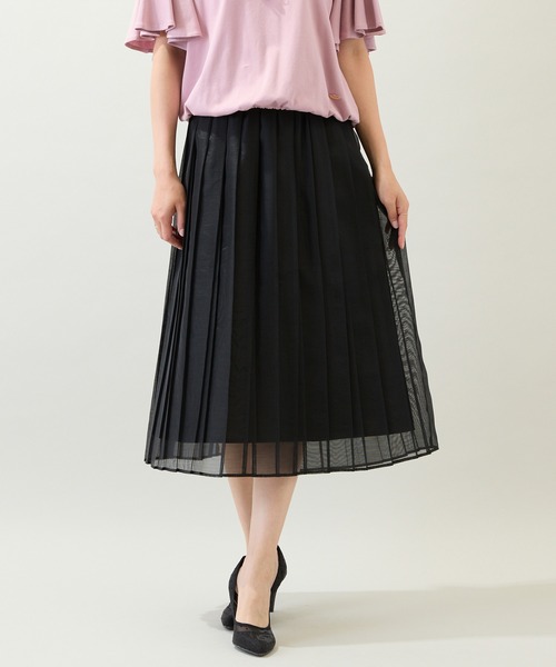 Rose Tiara(ローズティアラ)の「【セットアップ対応】フレアプリーツスカート(スカート・レディース・ピンク/ブラック・38/42/46)」の6枚目の写真