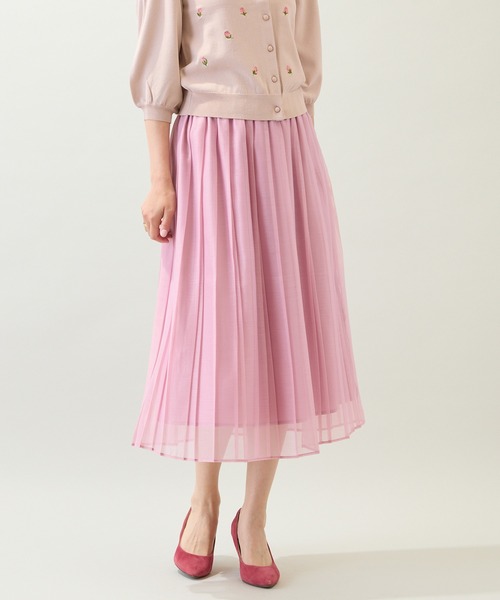 Rose Tiara(ローズティアラ)の「【セットアップ対応】フレアプリーツスカート(スカート・レディース・ピンク/ブラック・38/42/46)」の12枚目の写真