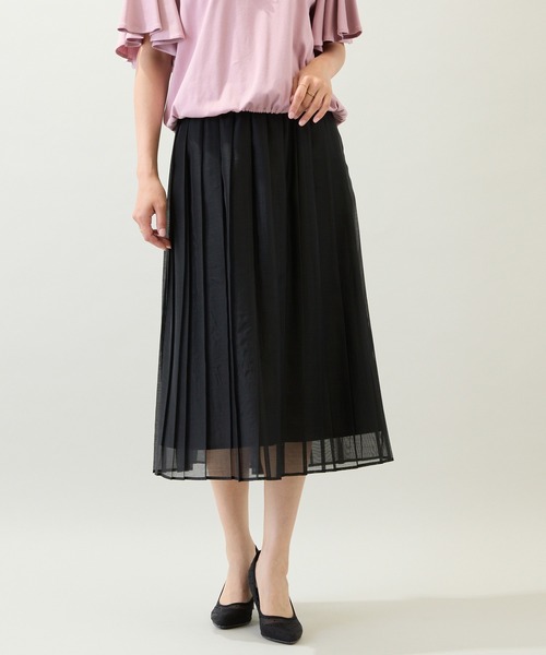 Rose Tiara(ローズティアラ)の「【セットアップ対応】フレアプリーツスカート(スカート・レディース・ピンク/ブラック・38/42/46)」の7枚目の写真