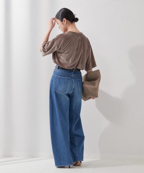 journal standard L'essage（ジャーナルスタンダードレサージュ）の「《追加2》ルーズウェービング 3D デニムパンツ（デニムパンツ・レディース・ブラック/ネイビー/ブルー系その他・38/36）」の15枚目の写真