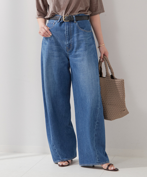 journal standard L'essage（ジャーナルスタンダードレサージュ）の「《追加2》ルーズウェービング 3D デニムパンツ（デニムパンツ・レディース・ブラック/ネイビー/ブルー系その他・38/36）」の18枚目の写真