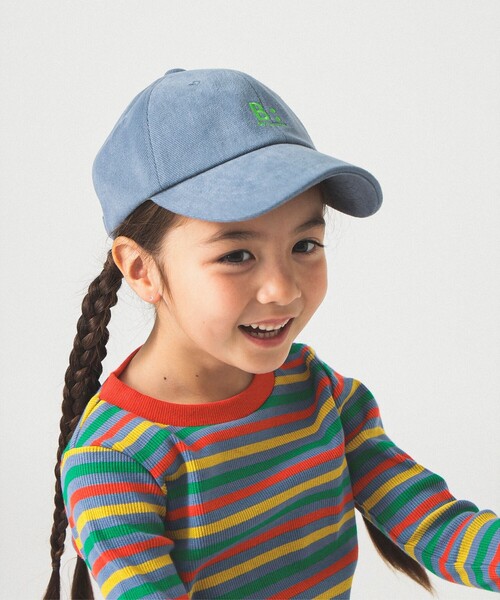 B:MING by BEAMS（ビーミングバイビームス）の「刺繍 ロゴ キャップ 2025FW（キャップ・キッズ・イエロー系その他5/サックスブルー/ワイン・ONE SIZE）」の7枚目の写真