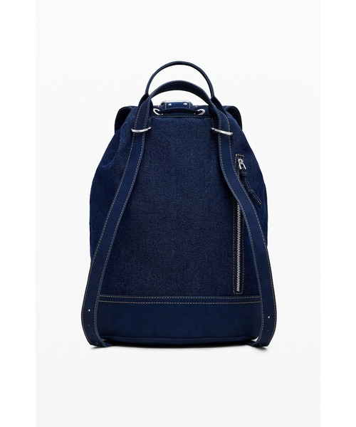 Desigual（デシグアル）の「ミディアムサイズのデニム巾着型コンバーチブルバックパック（バックパック/リュック・レディース・ブルー・FREE）」の3枚目の写真