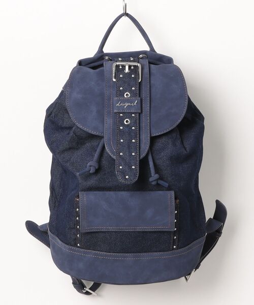 Desigual（デシグアル）の「ミディアムサイズのデニム巾着型コンバーチブルバックパック（バックパック/リュック・レディース・ブルー・FREE）」の6枚目の写真