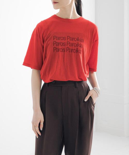 URBAN RESEARCH（アーバンリサーチ）の「シアープリントカラーTシャツ（Tシャツ/カットソー・レディース・ブルー/レッド/ブラウン・FREE）」の6枚目の写真