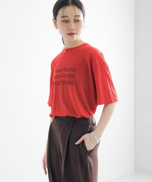 URBAN RESEARCH（アーバンリサーチ）の「シアープリントカラーTシャツ（Tシャツ/カットソー・レディース・ブルー/レッド/ブラウン・FREE）」の7枚目の写真