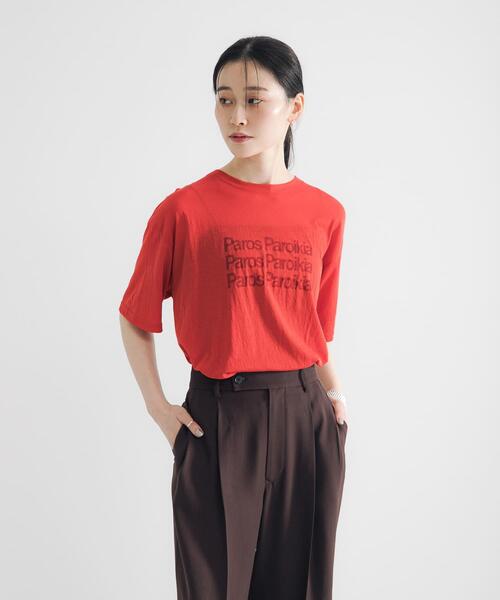 URBAN RESEARCH（アーバンリサーチ）の「シアープリントカラーTシャツ（Tシャツ/カットソー・レディース・ブルー/レッド/ブラウン・FREE）」の8枚目の写真