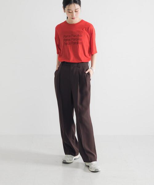 URBAN RESEARCH（アーバンリサーチ）の「シアープリントカラーTシャツ（Tシャツ/カットソー・レディース・ブルー/レッド/ブラウン・FREE）」の9枚目の写真