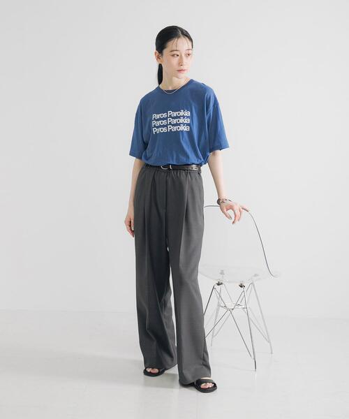 URBAN RESEARCH（アーバンリサーチ）の「シアープリントカラーTシャツ（Tシャツ/カットソー・レディース・ブルー/レッド/ブラウン・FREE）」の17枚目の写真