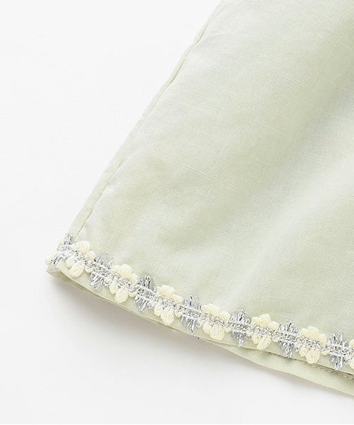 petit main（プティマイン）の「【リンク】シャーリングティアードOPセットアップ（その他ベビーウェア・キッズ・ピンク/ライトカーキ・80ｃｍ/70cm）」の6枚目の写真