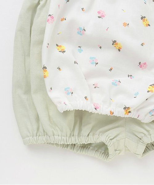 petit main（プティマイン）の「【リンク】シャーリングティアードOPセットアップ（その他ベビーウェア・キッズ・ピンク/ライトカーキ・80ｃｍ/70cm）」の9枚目の写真