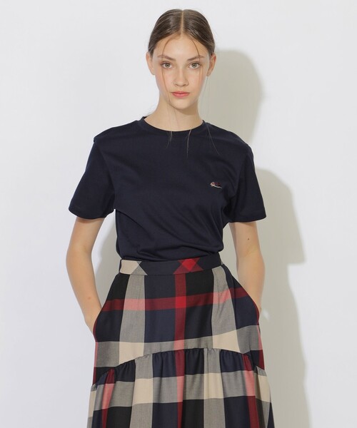 CB CRESTBRIDGE（シービークレストブリッジ）の「ヘッジホッグTシャツ（Tシャツ/カットソー・レディース・オフホワイト/ネイビー・2/1/3/0）」の12枚目の写真