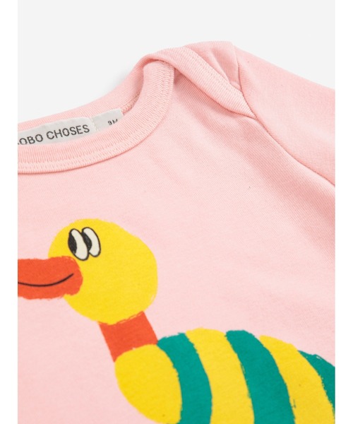 BOBO CHOSES(ボボショーズ)の「Stripped Duck body(ロンパース・キッズ・ライトピンク・18MONTH/12MONTH/3MONTH/6MONTH/24MONTH)」の2枚目の写真