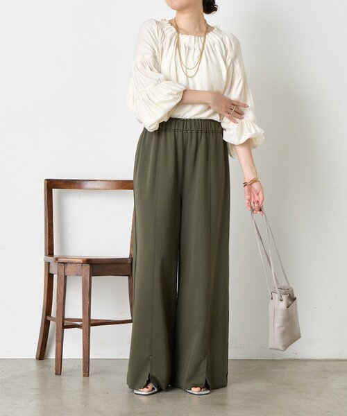 Jena espace merveilleux(ジェナ エスパスメルヴェイユ)の「リネンライクタックブラウス(シャツ/ブラウス・レディース・オフホワイト/グレー/ブラック・FREE)」の7枚目の写真