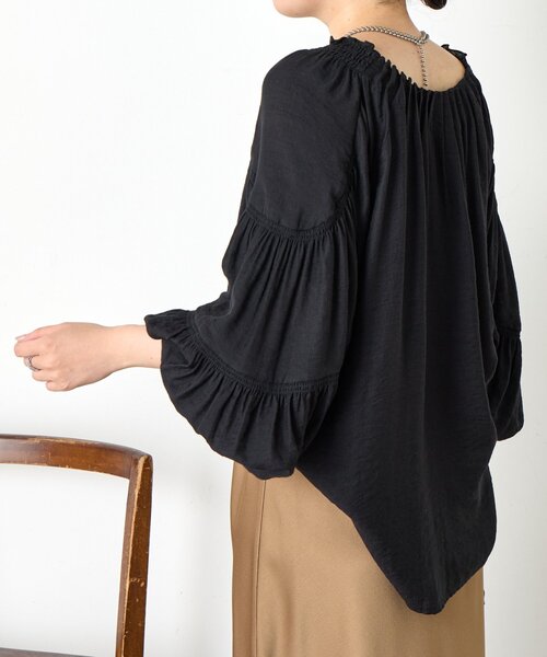 Jena espace merveilleux(ジェナ エスパスメルヴェイユ)の「リネンライクタックブラウス(シャツ/ブラウス・レディース・オフホワイト/グレー/ブラック・FREE)」の20枚目の写真