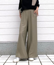 Q | レーヨンスラブワイドパンツ(その他パンツ)