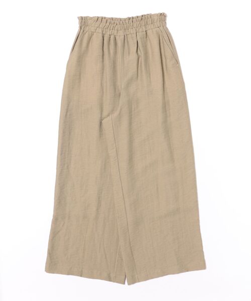 Q（キュー）の「レーヨンスラブワイドパンツ（その他パンツ・レディース・オリーブ/ブラック・MEDIUM）」の3枚目の写真