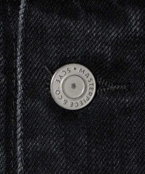 SCYE BASICS（サイベーシックス）の「【別注】＜SCYE BASICS＞TYPE1/ブラック デニムジャケット（デニムジャケット・メンズ・ブラック・38/36/40）」の9枚目の写真