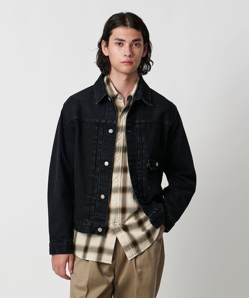 SCYE BASICS ブラックデニムジャケット SCYE BASICS,20th ANNIV. BLACK SELVEGE DENIM JACKET