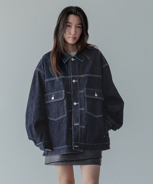 きんごろうさま専用FABIANA FILIPPI デニムカラージャンパー セール】【LFM(U)】デニムタックジャケット 571361（デニムジャケット