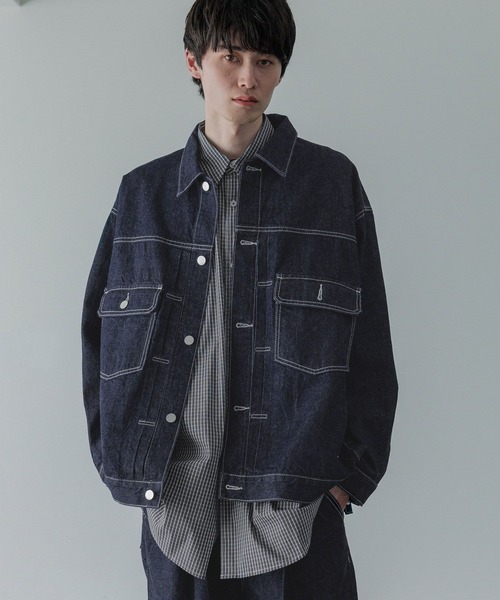LOWRYS FARM(ローリーズファーム)の「【LFM(U)】デニムタックジャケット 571361(デニムジャケット・メンズ・ブラック/ネイビー/ブラック系その他・MEDIUM/LARGE)」の13枚目の写真