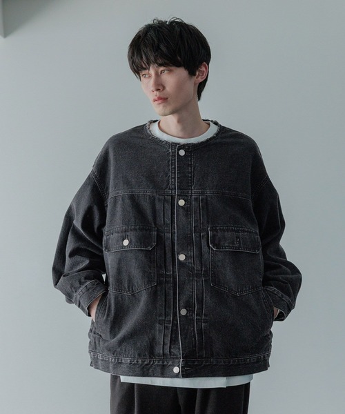 LOWRYS FARM(ローリーズファーム)の「【LFM(U)】デニムタックジャケット 571361(デニムジャケット・メンズ・ブラック/ネイビー/ブラック系その他・MEDIUM/LARGE)」の17枚目の写真