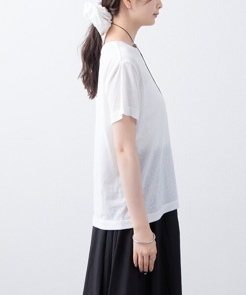 mystic(ミスティック)の「シンプルTシャツ(Tシャツ/カットソー・レディース・ブルー/オフホワイト/ブラック/ピンク・FREE)」の12枚目の写真