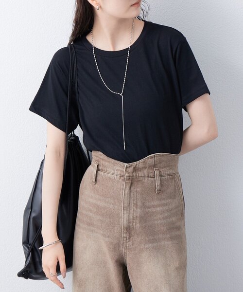 mystic(ミスティック)の「シンプルTシャツ(Tシャツ/カットソー・レディース・ブルー/オフホワイト/ブラック/ピンク・FREE)」の17枚目の写真